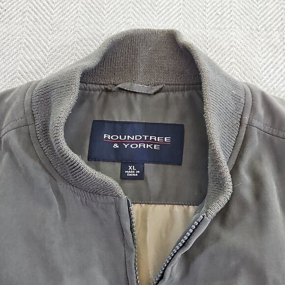 Roundtree & Yorke Jacket Coat Men's Size XL Gray Full Zip Quiet Luxury 5 Pockets - Picture 12 of 16